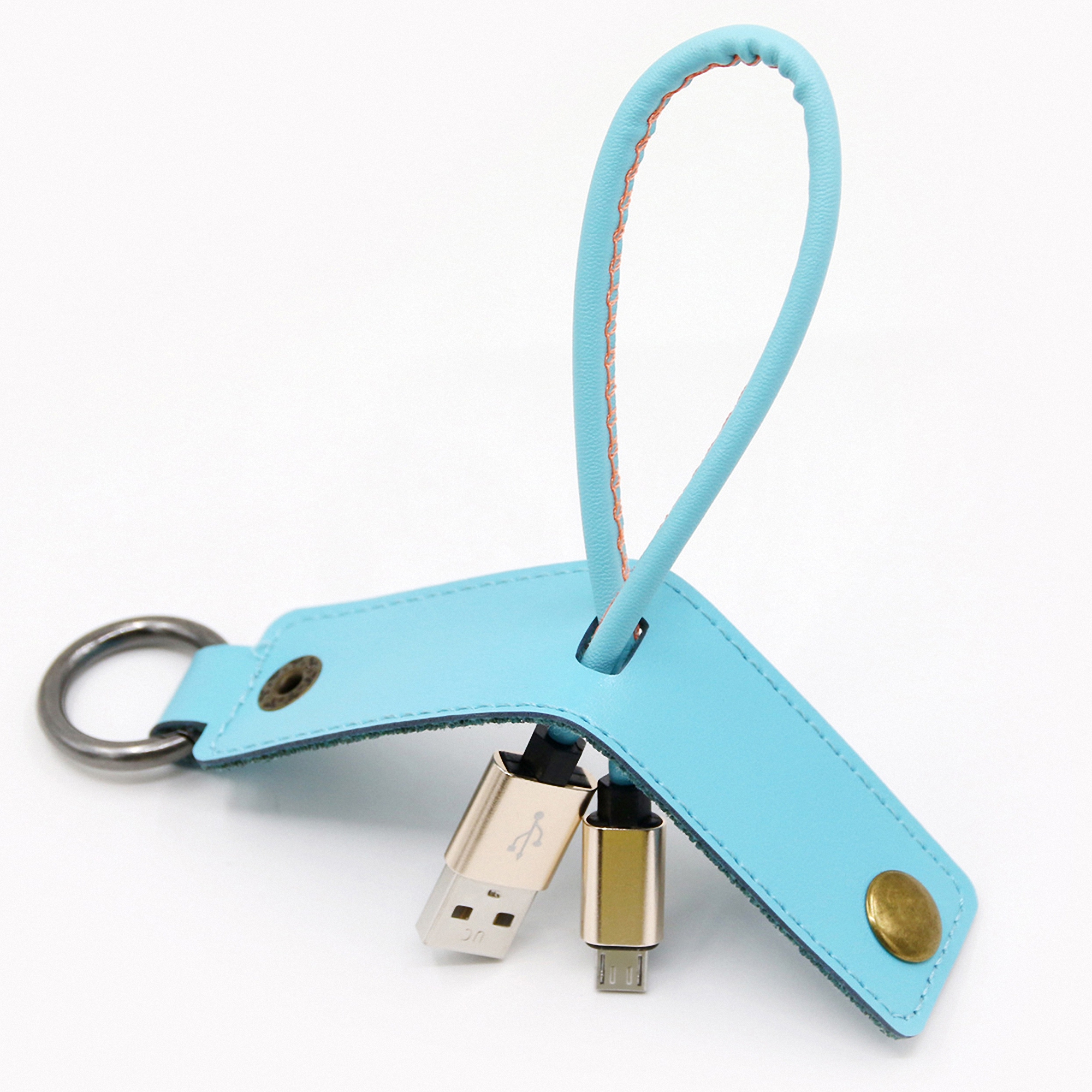 Leather Keychain USB Charging Cable 4