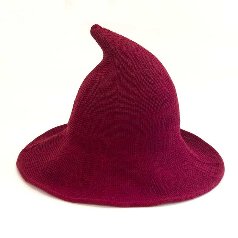 Knitted Wool Hat With Large Brim 11