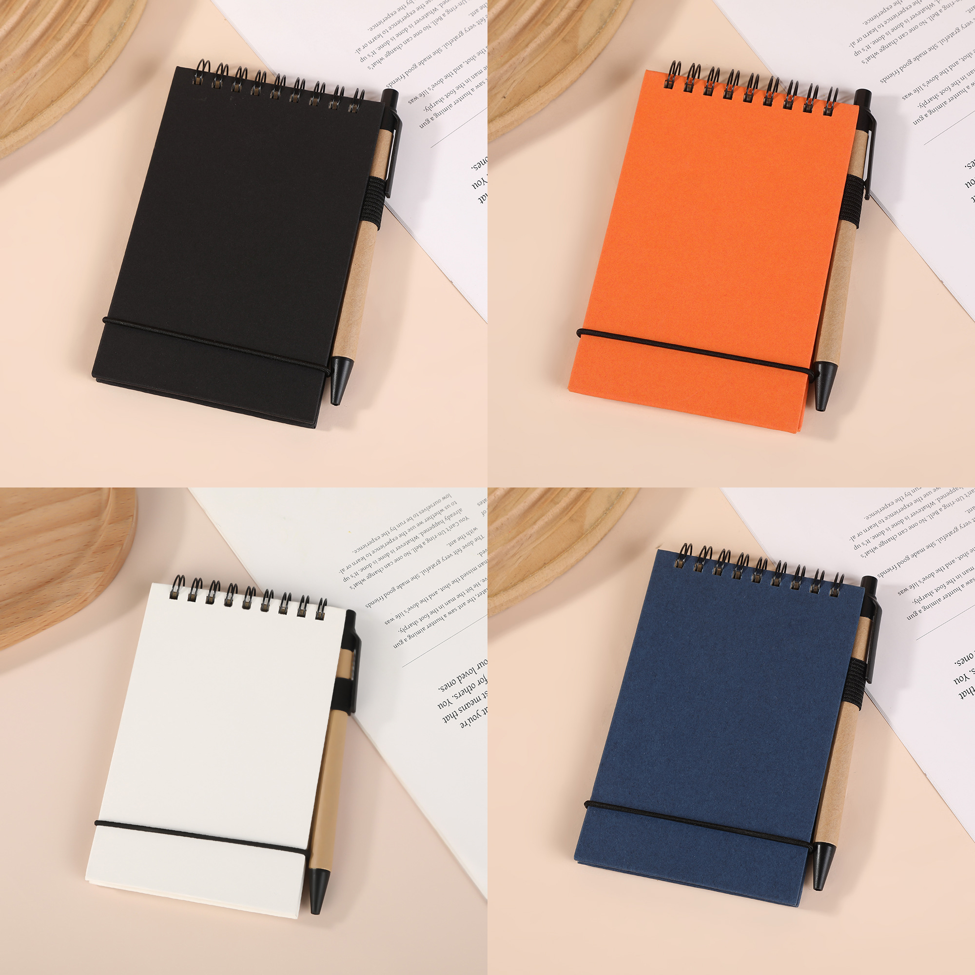 MOQ25 Small 3x5 Inch Spiral Jotter Notepad With Pen 4