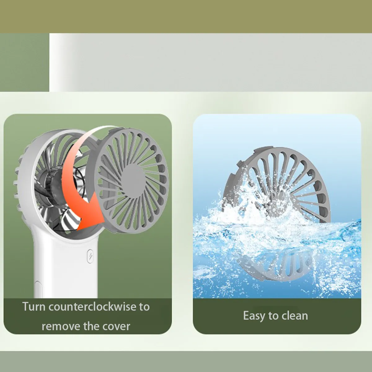 Handheld Mini Desktop Fan Portable Mountaineering Outdoor 8