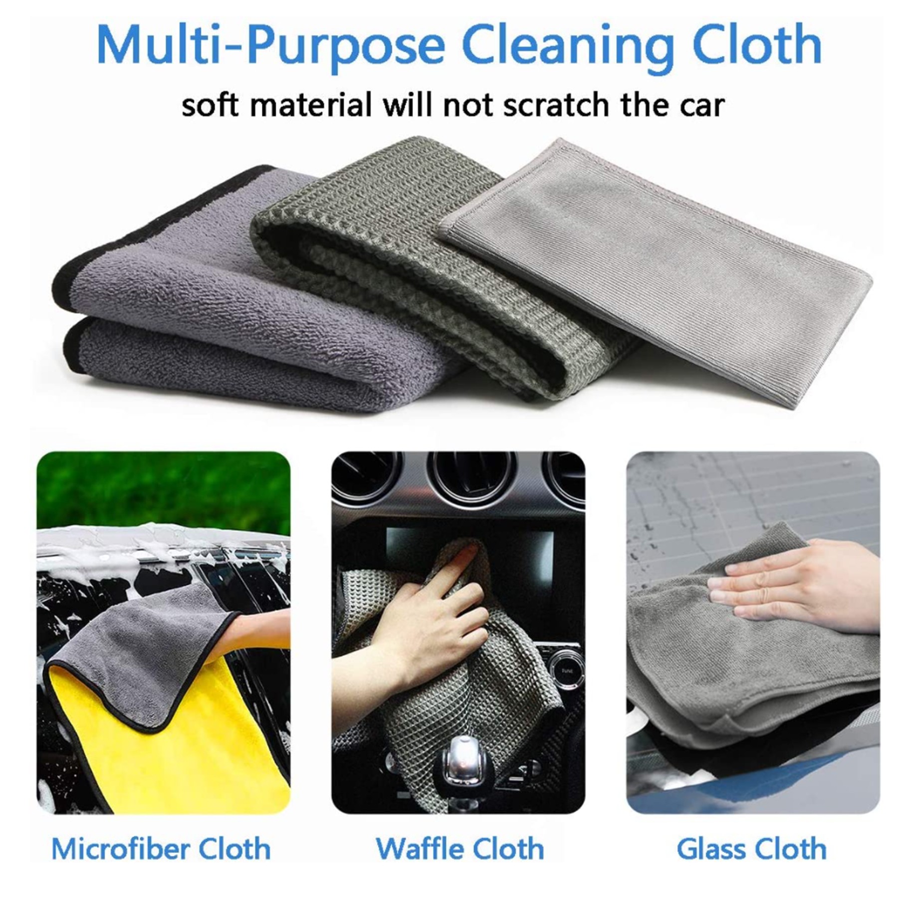Microfiber Car Cleaning Tools Set 2