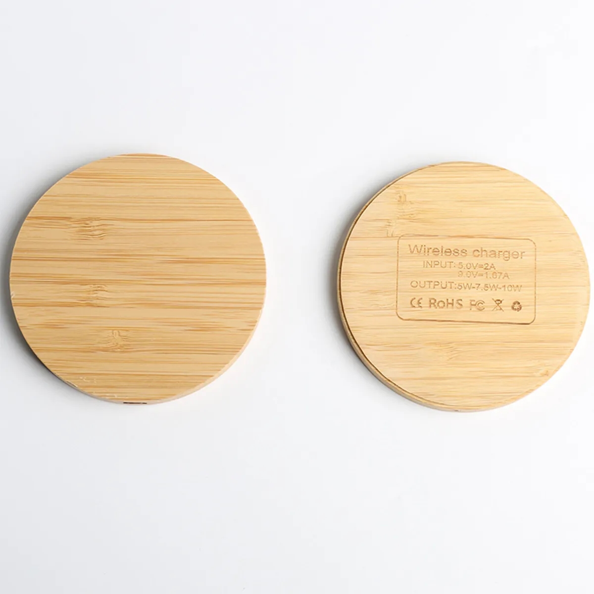 15W Wooden Fast Charger, Portable Charging Pad For Home Use 2