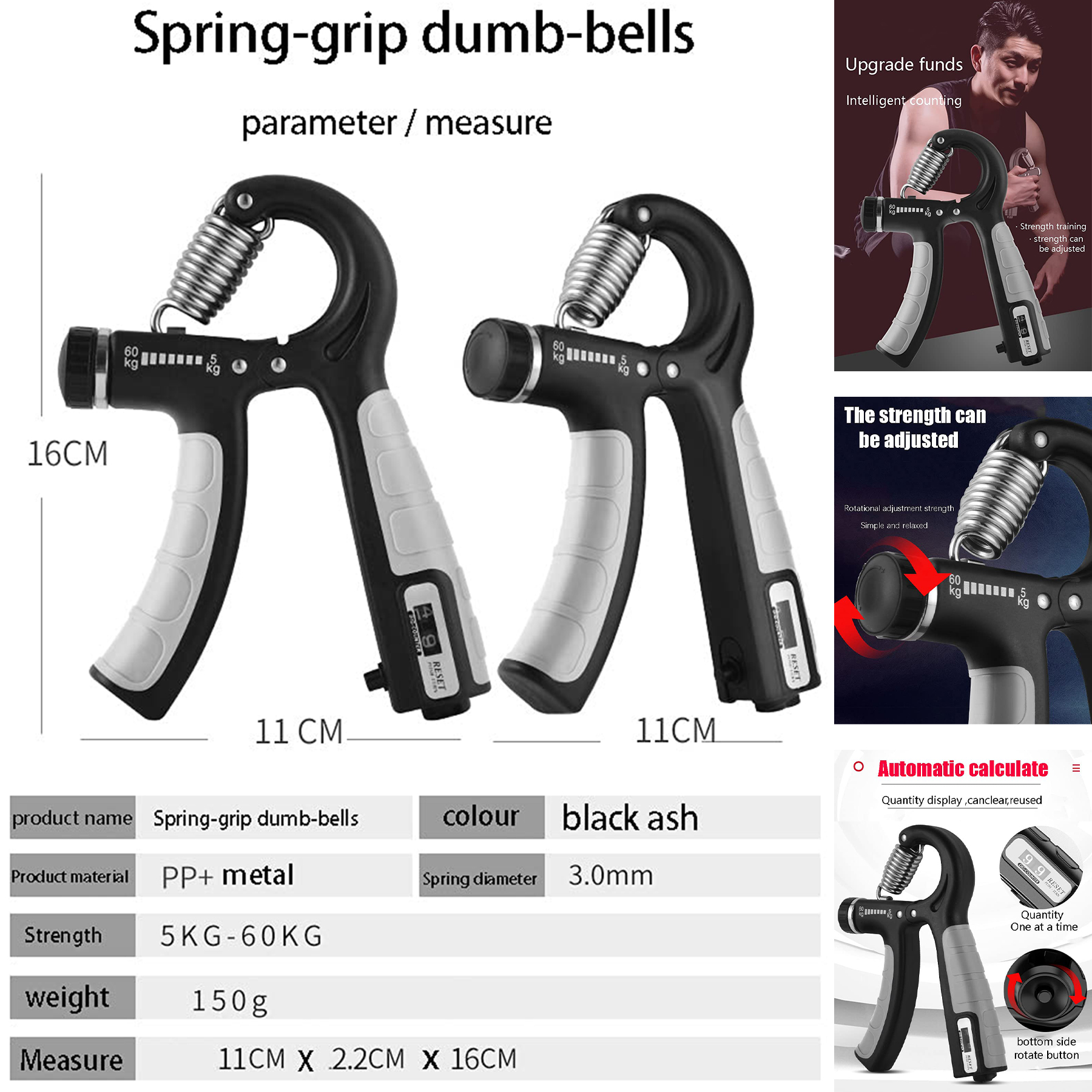 Hand Grip Strengthener With Intelligent Counter 2