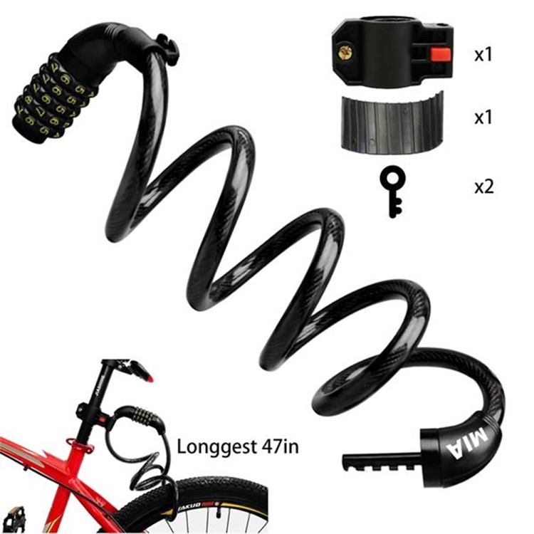 Bike Lock Cable with Combination 5