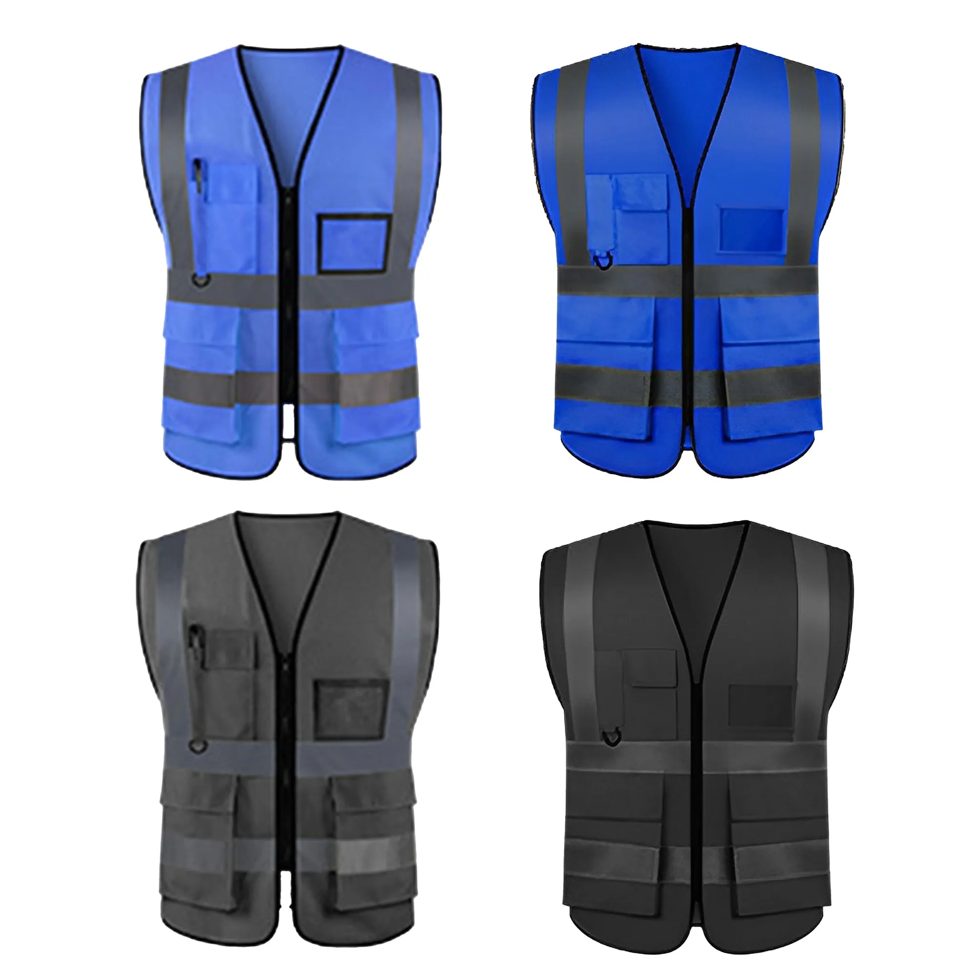 Multiple Pocket Reflective Safety Vest 2