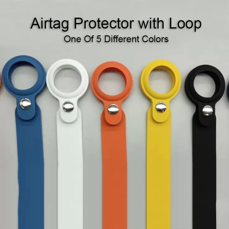 Silicone Air-Tag Holder w/ Button 4
