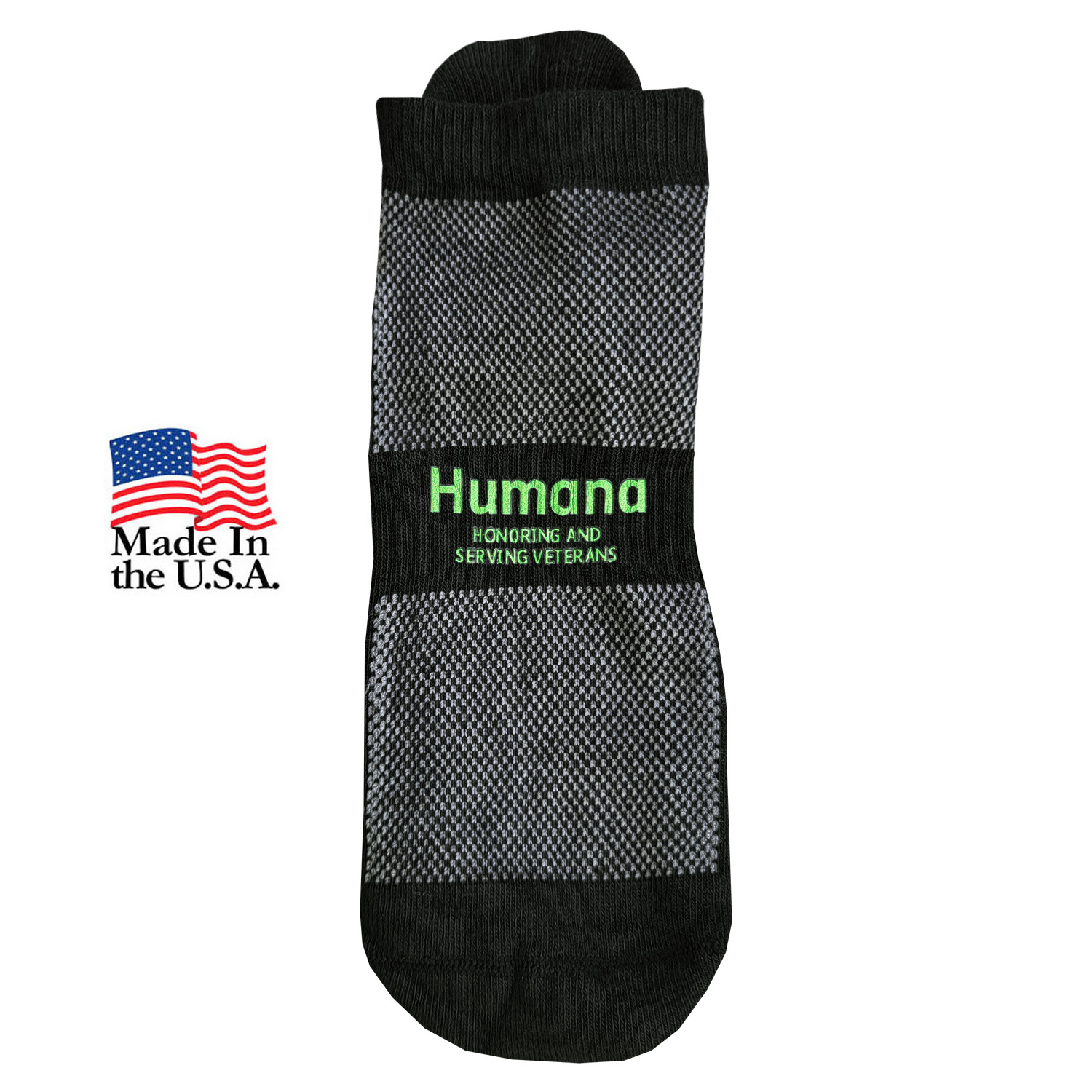 Top Flite Pull Tab Half Cushion Runners Socks with Oversized DTF 7
