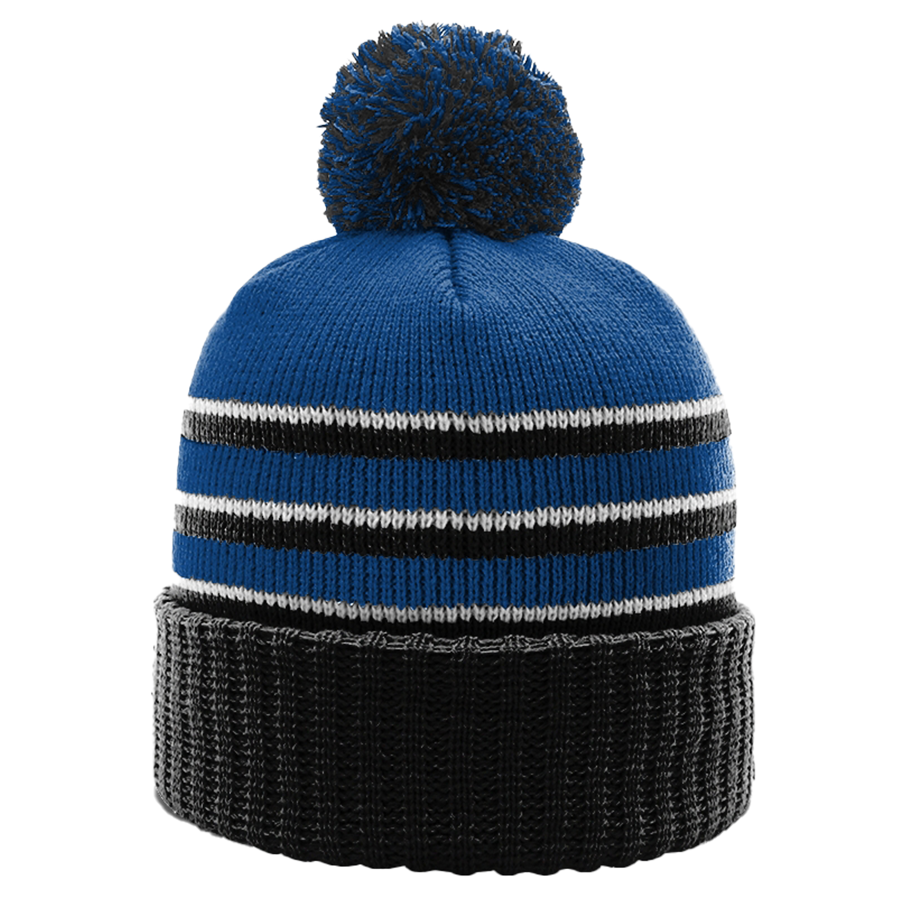 Richardson 134 Striped Cuffed Beanie with Pom 7