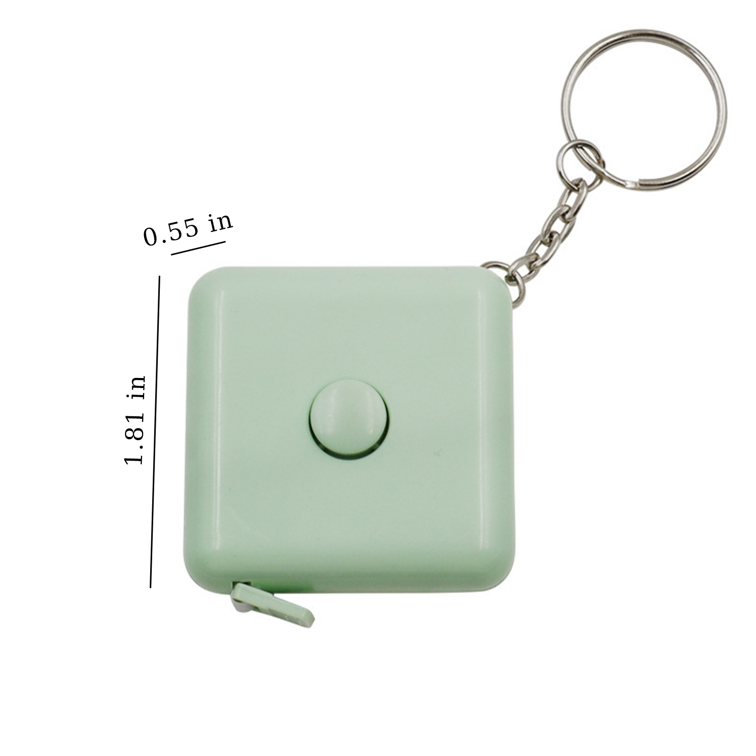 Mini Square Retractable Tape Measure Keychain 2