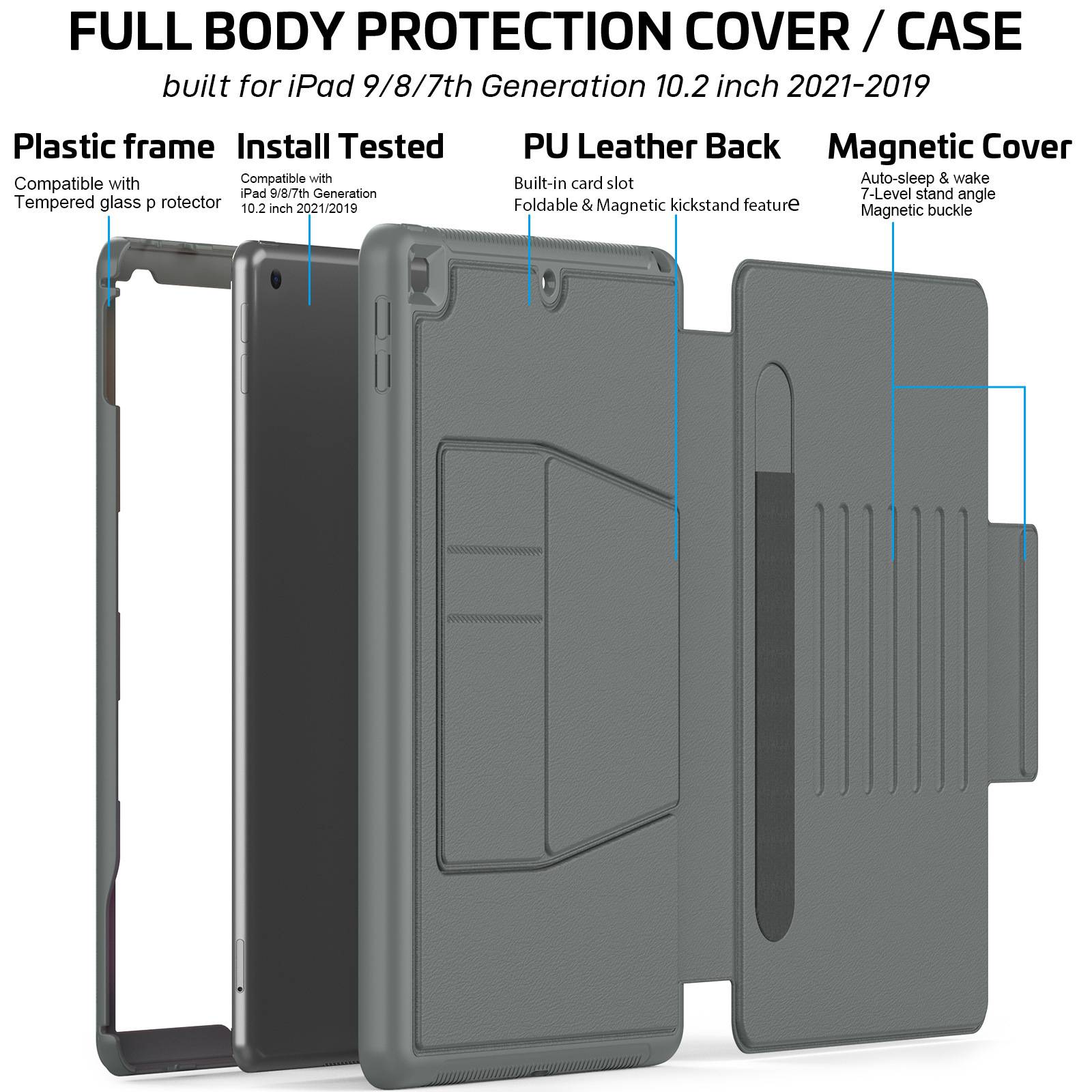 Multi-angle bracket support tablet case 7