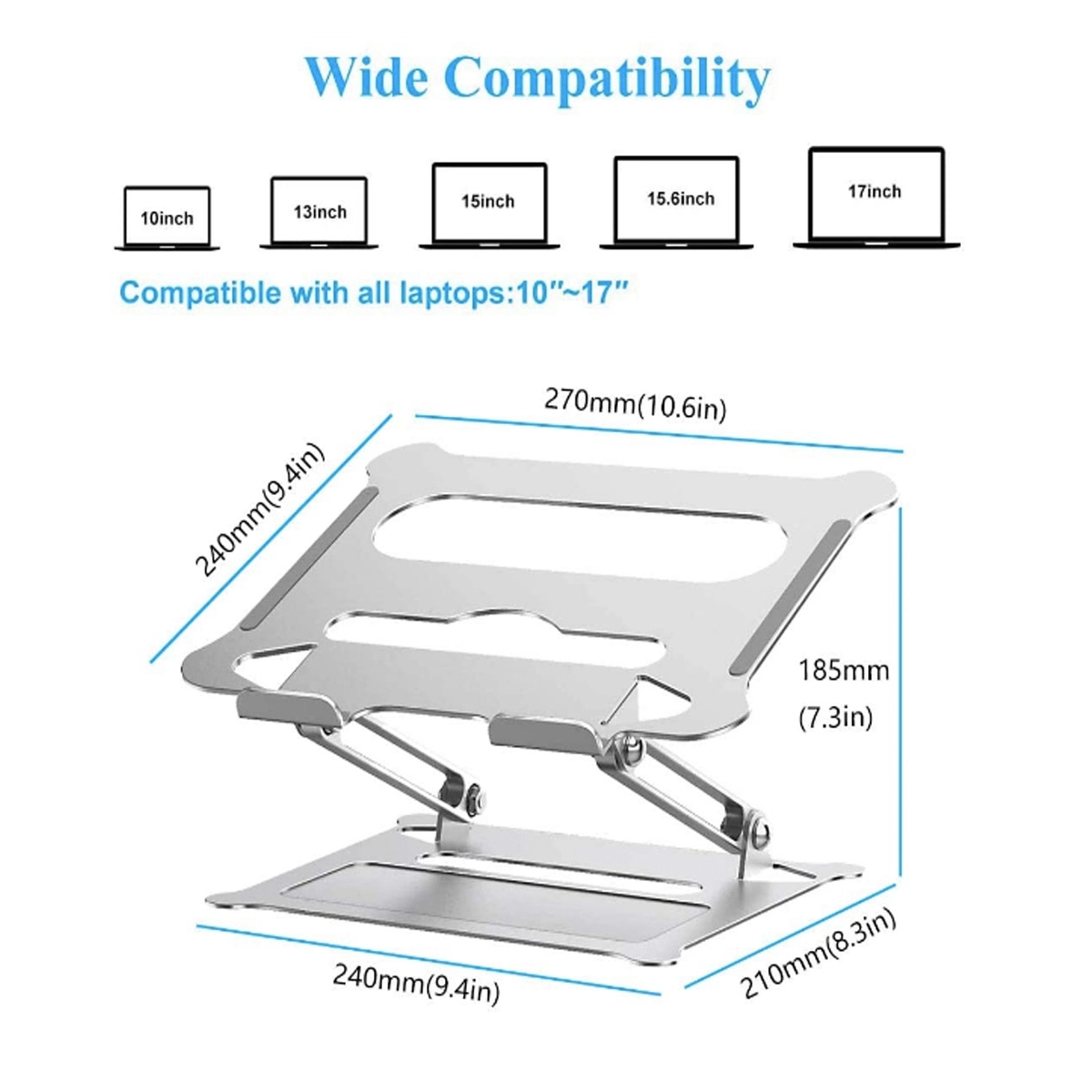 Adjustable Laptop Stand for Desk Riser Holder Notebook Stand 8
