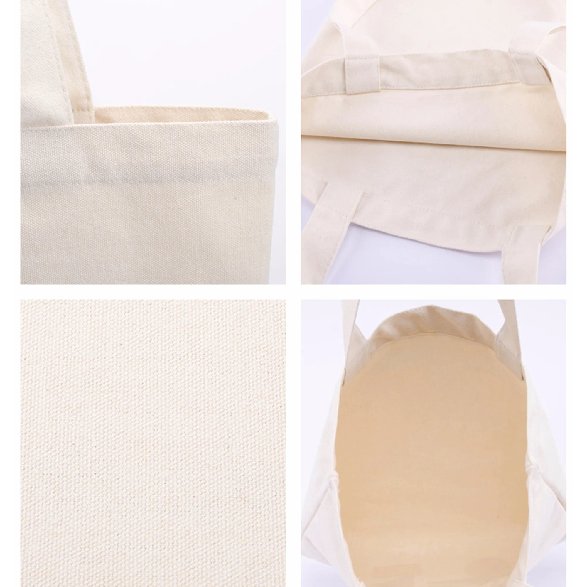 Custom Portable Canvas Eco-Friendly Shopping Bag, custom tote bag with logo imprint 7