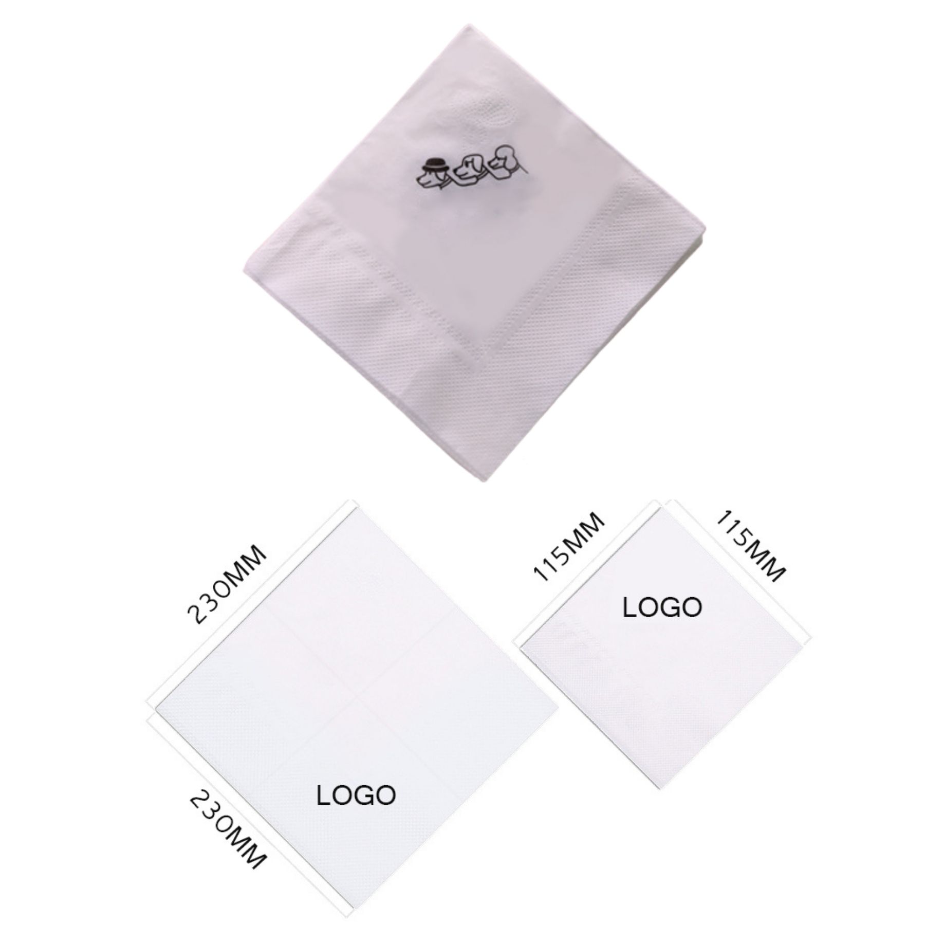 White 2-Ply Napkins 1
