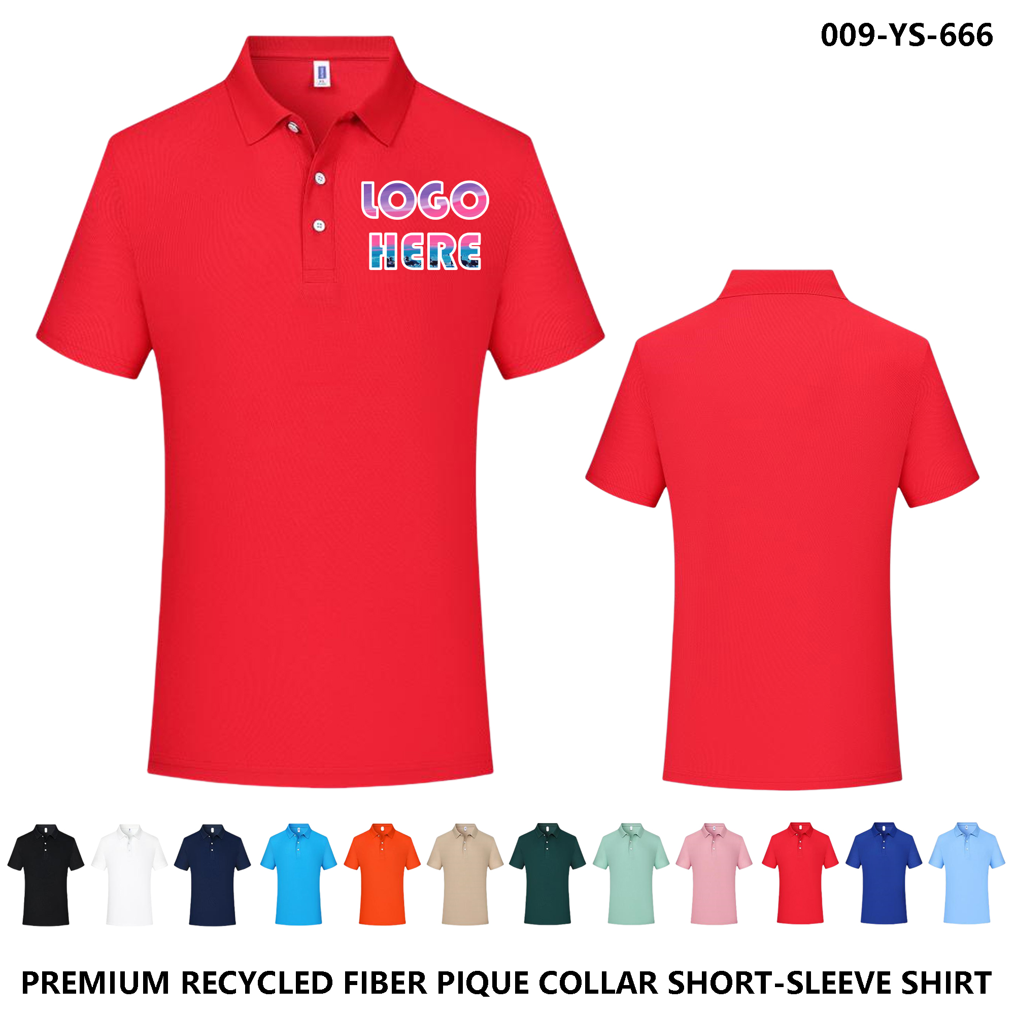 Breathable Regenerated Fiber Unisex Short Sleeve Polo ?C Moisture-Wicking Comfort 2