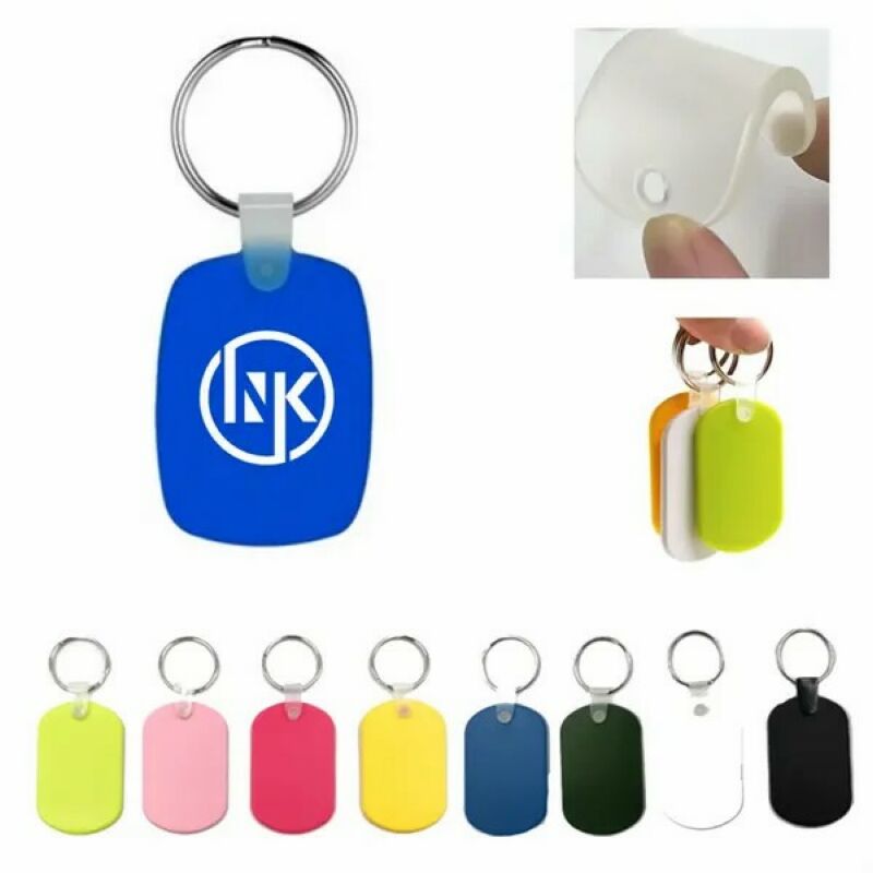 Oval Shaped Silicone Keychain