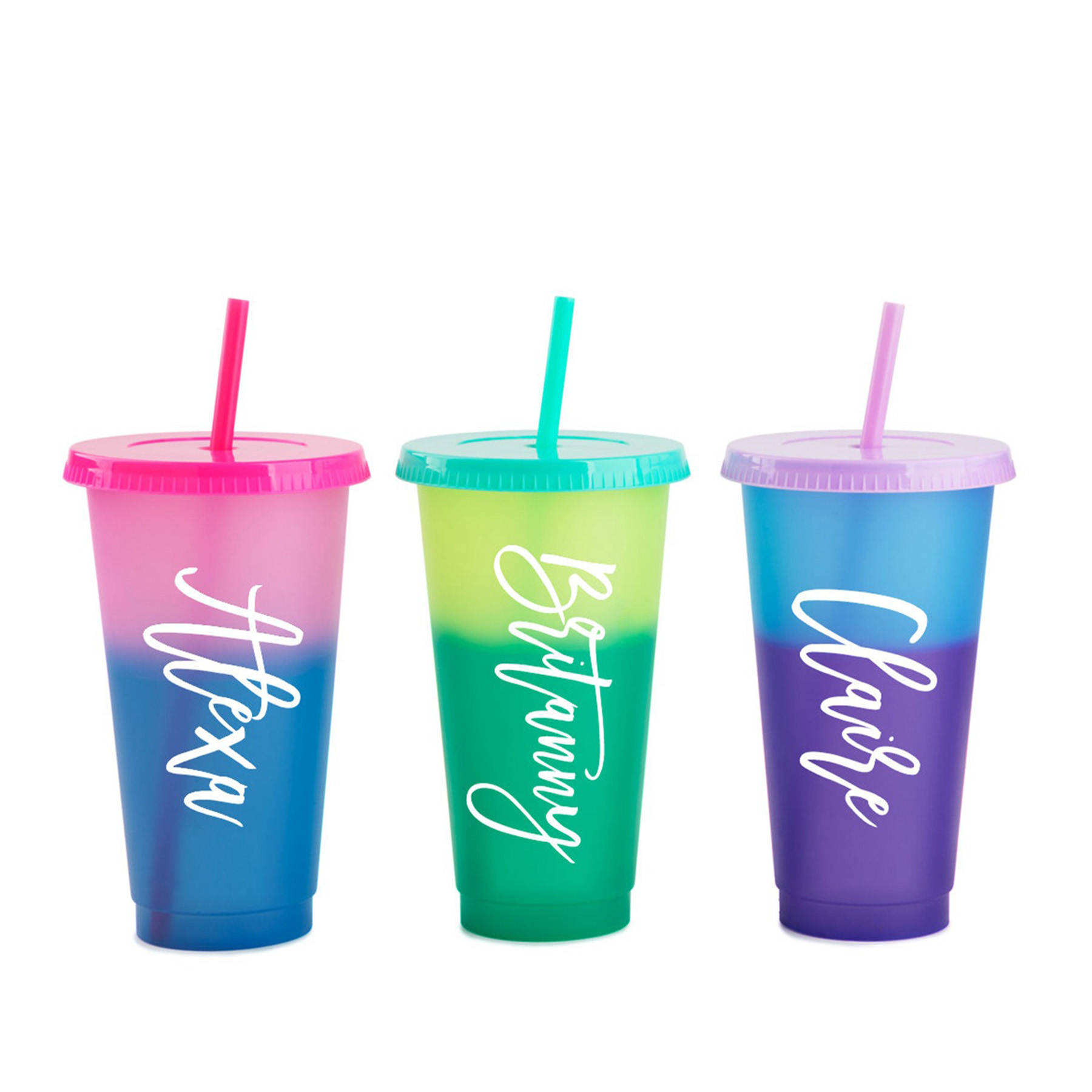 24 Oz. Color Changing Tumblers With Straw 3
