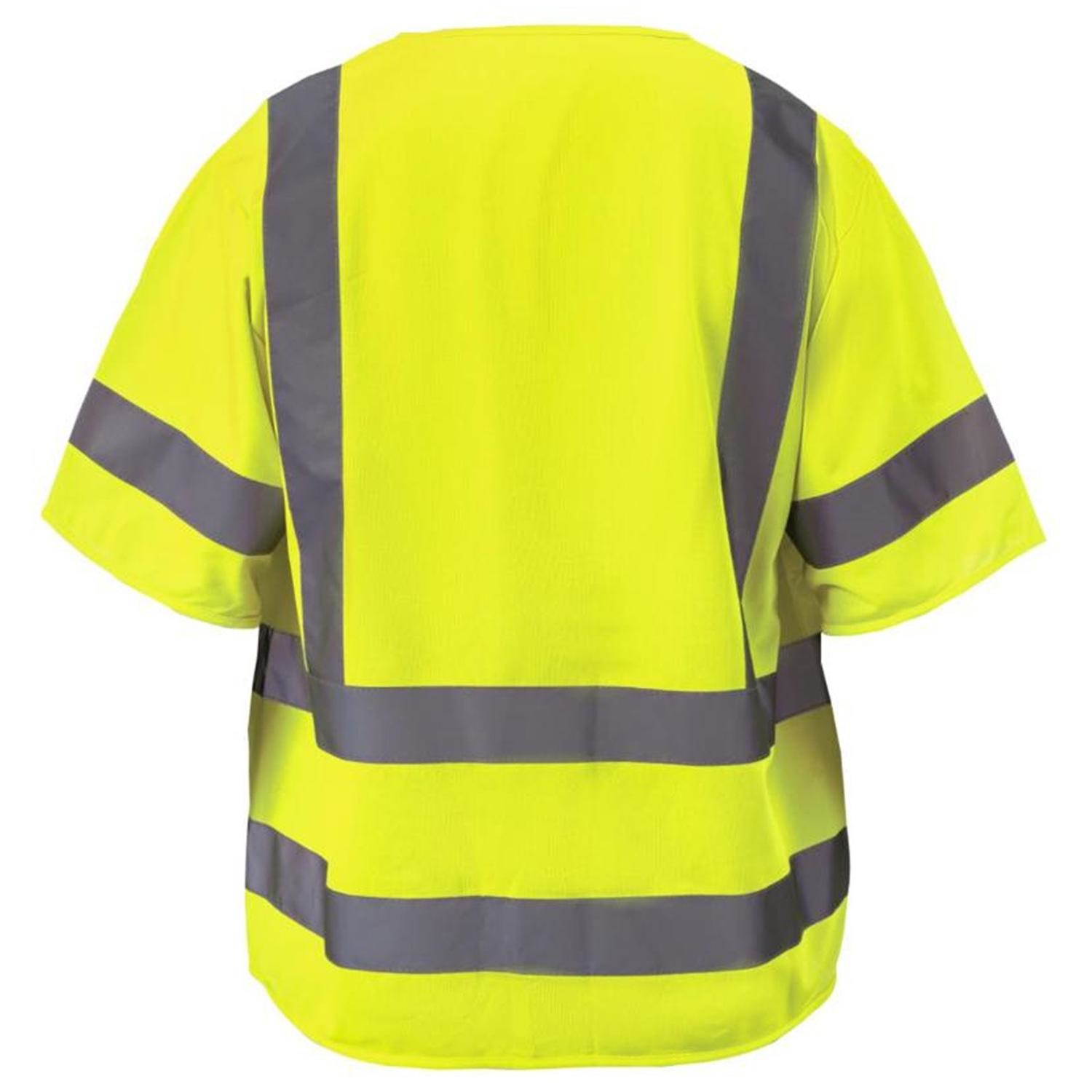 3.8oz. Knitted Class 3 Double Band Reflective Tape Safety Vest With 2 Pockets 3