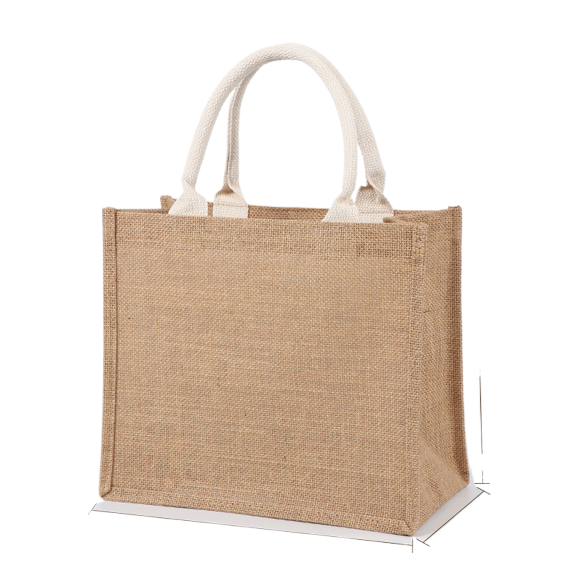 MOQ20 Jute Handbag For Shopping, custom tote bag with logo imprint 3