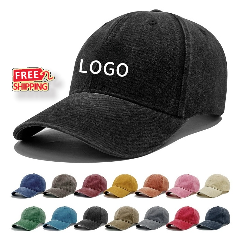 Washed Cotton Baseball Cap with Adjustable Buckle 3