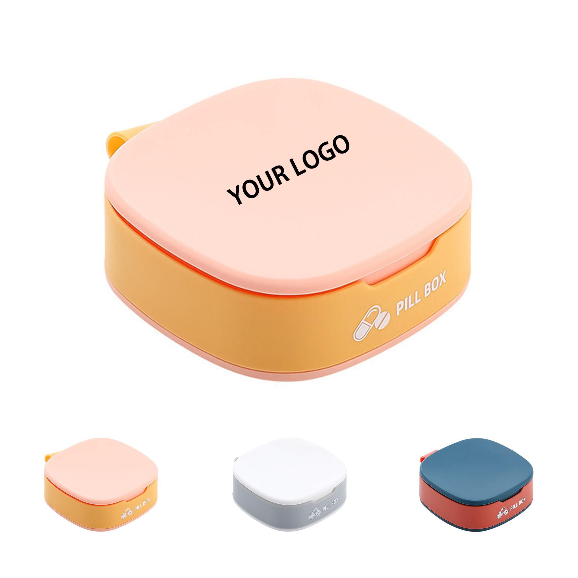BPA Free Four Slot Travel Case 3" x 3" x 1.1" 1