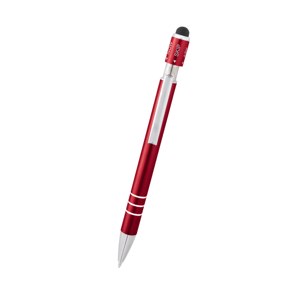 Recycled Aluminum Spin Game Top Pen With Stylus 11