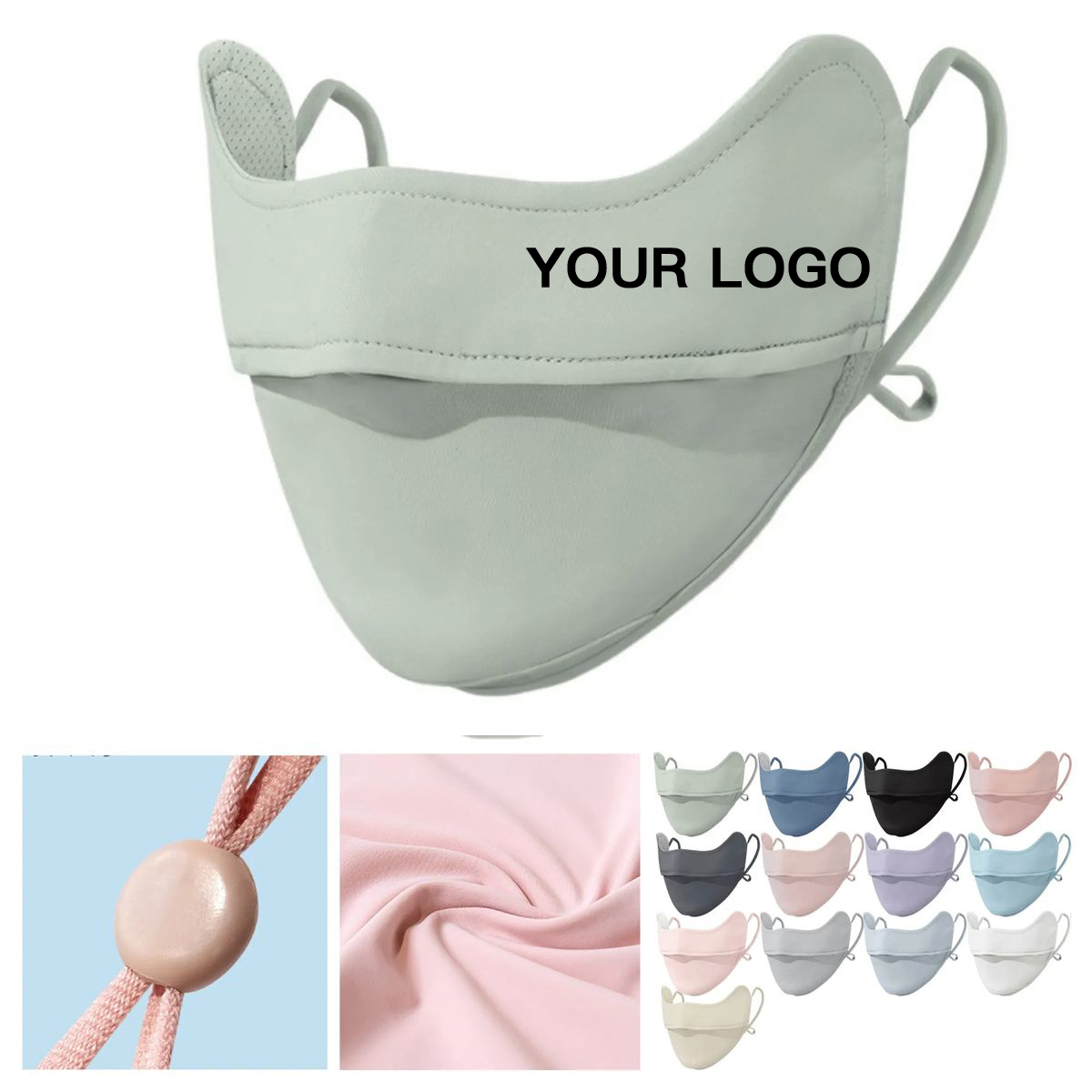 Lightweight Nylon Face Mask with Ear Loops 1