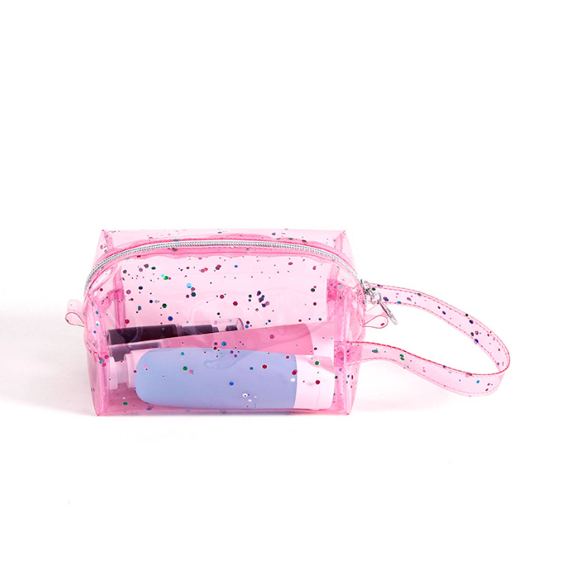 Portable Clear Glitter Toiletry Bag 2