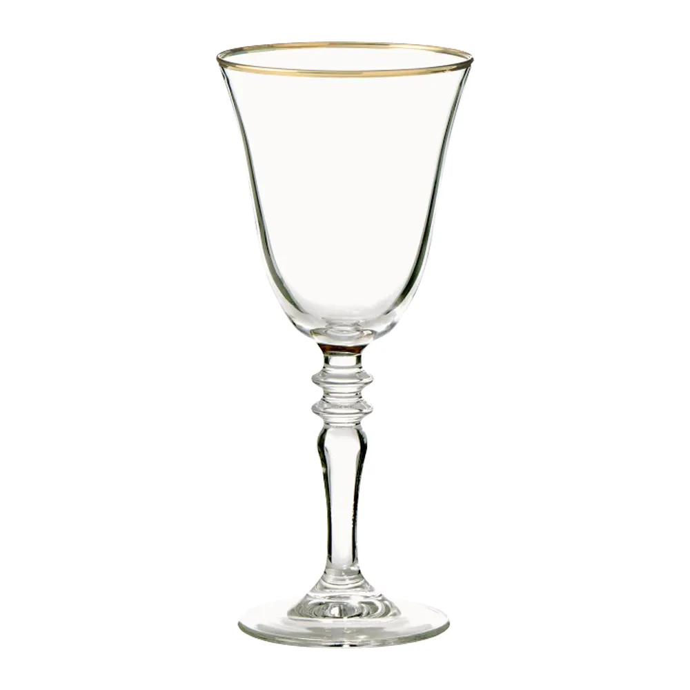 9oz. Gold Rimmed Long Stemmed Wine Glass 4