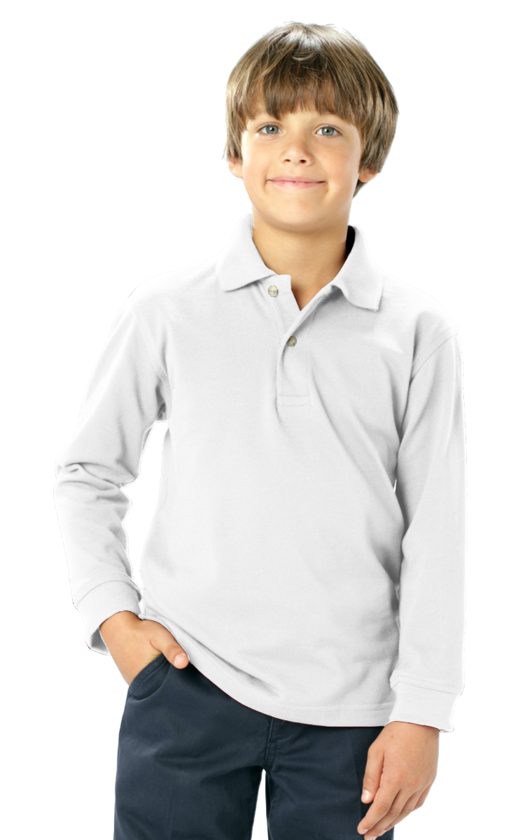 Youth Superblend L/S Pique Polo 2
