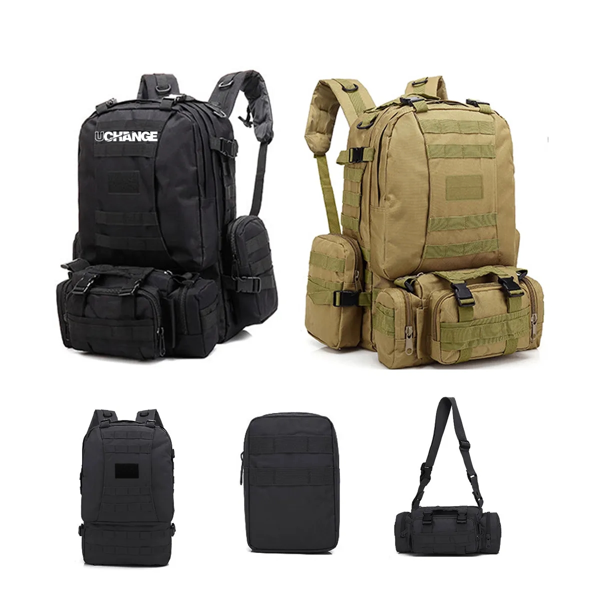 55L Tactical Military Backpack With Detachable Pouches 1