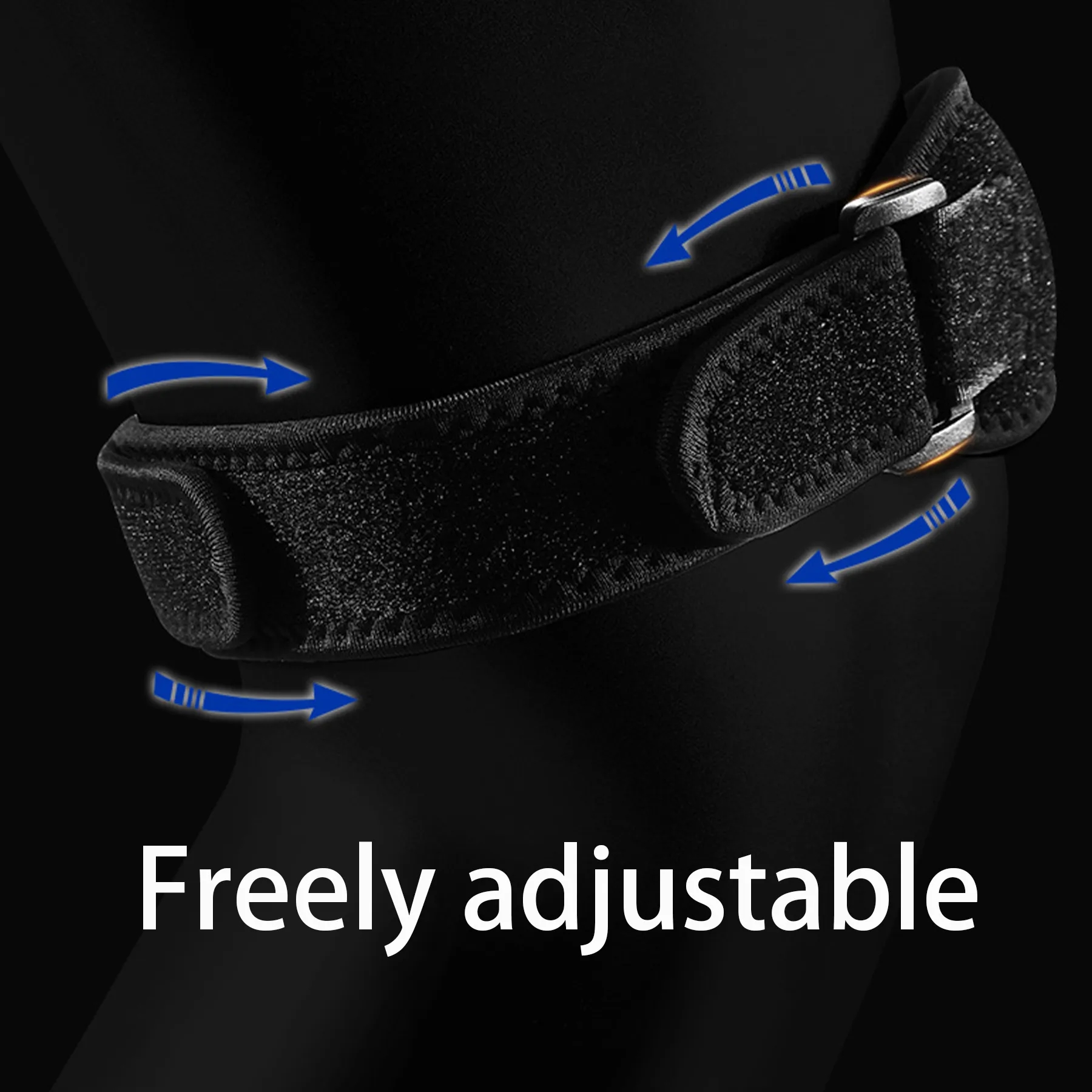 Polyester 2-Way Compression Adj Patellar Strap Knee Pad 5