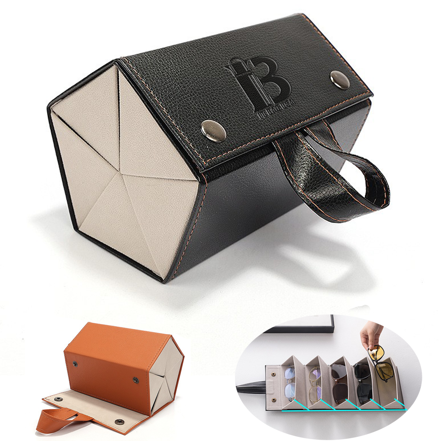 Travel Glasses Case Multiple Pairs Eyeglasses Storage Box