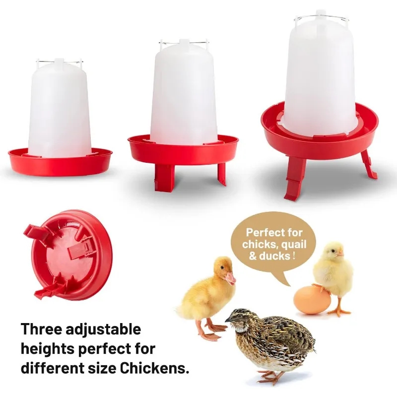Durable Chick Feeder and Waterer Combo for 12 Chicks with 8 Hole Anti Peck Design 4