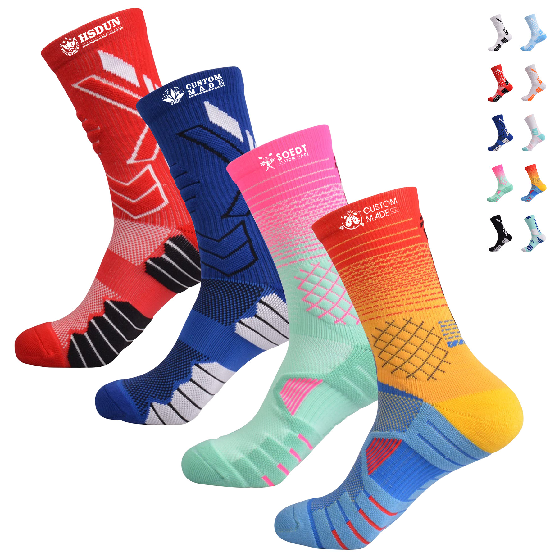 Custom Full-Color Jacquard Mid-Calf Sports Socks 2