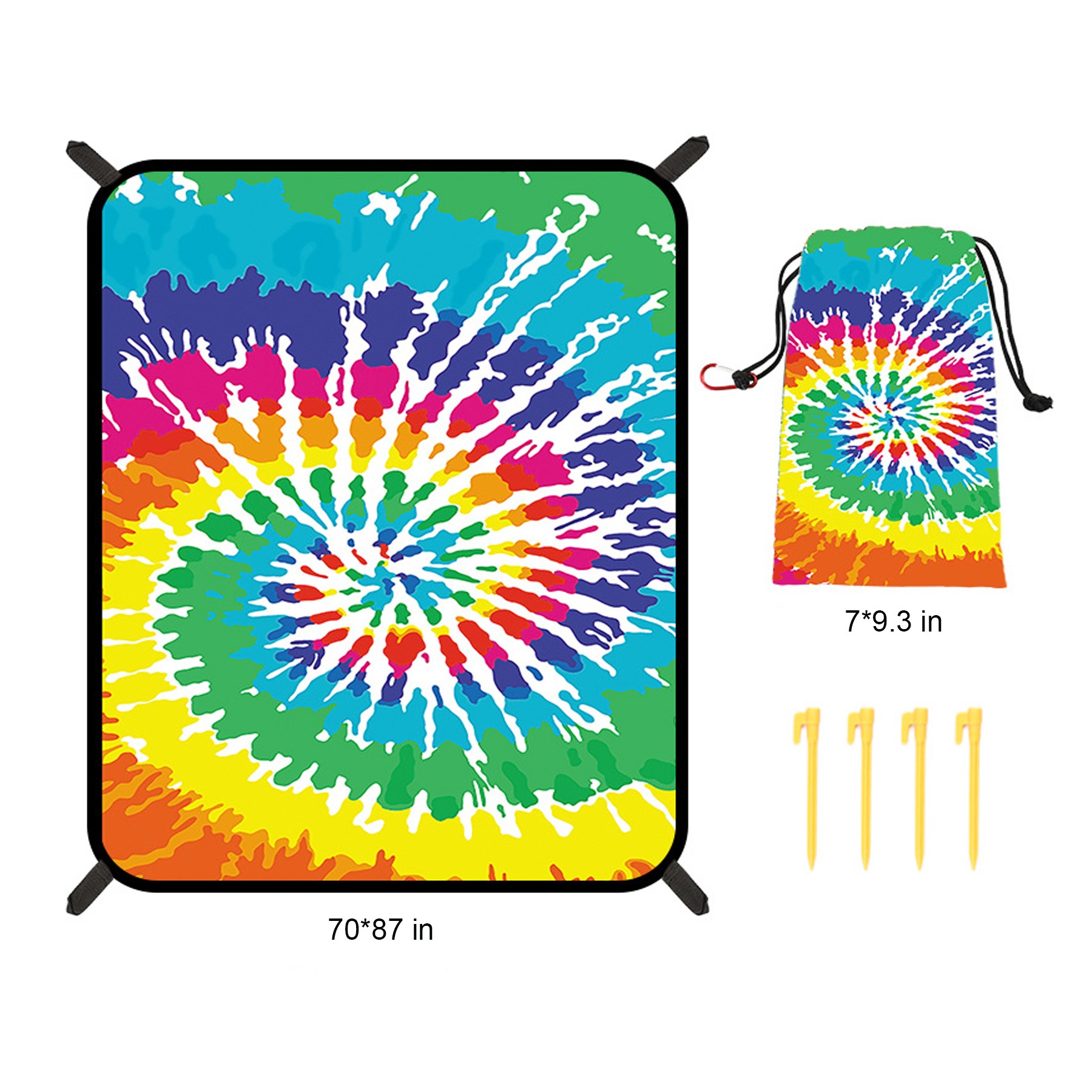 Custom Microfiber Beach Picnic Mat With Storage Pouch
