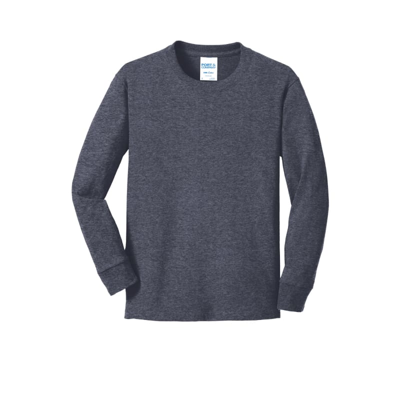 Port & Company Youth Long Sleeve Core Cotton Tee. 133