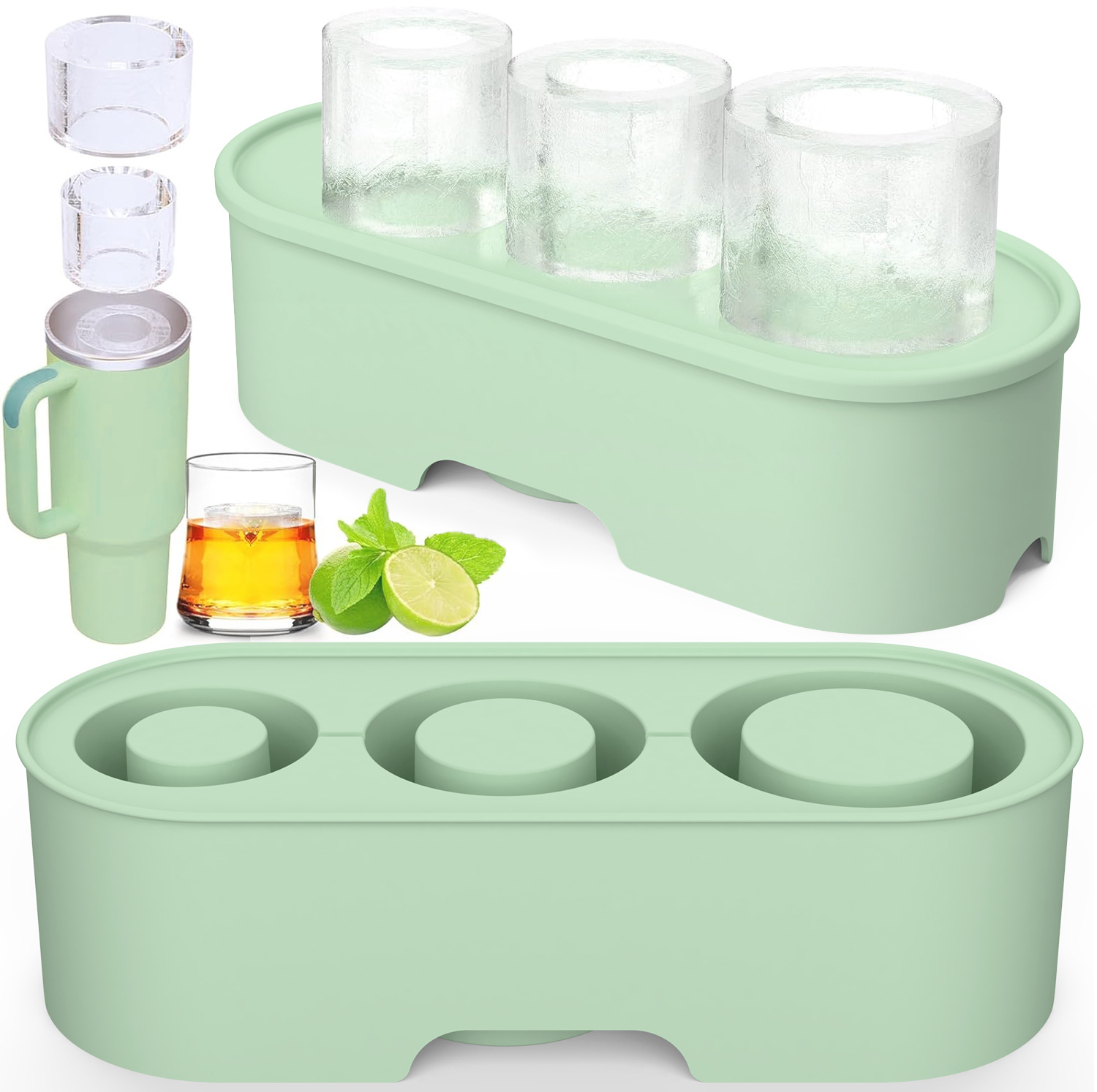 Silicone Ice Mold Tray with Lid 2