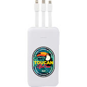 UL Listed 5,000 mAh Power Bank with Multi-Cables 5