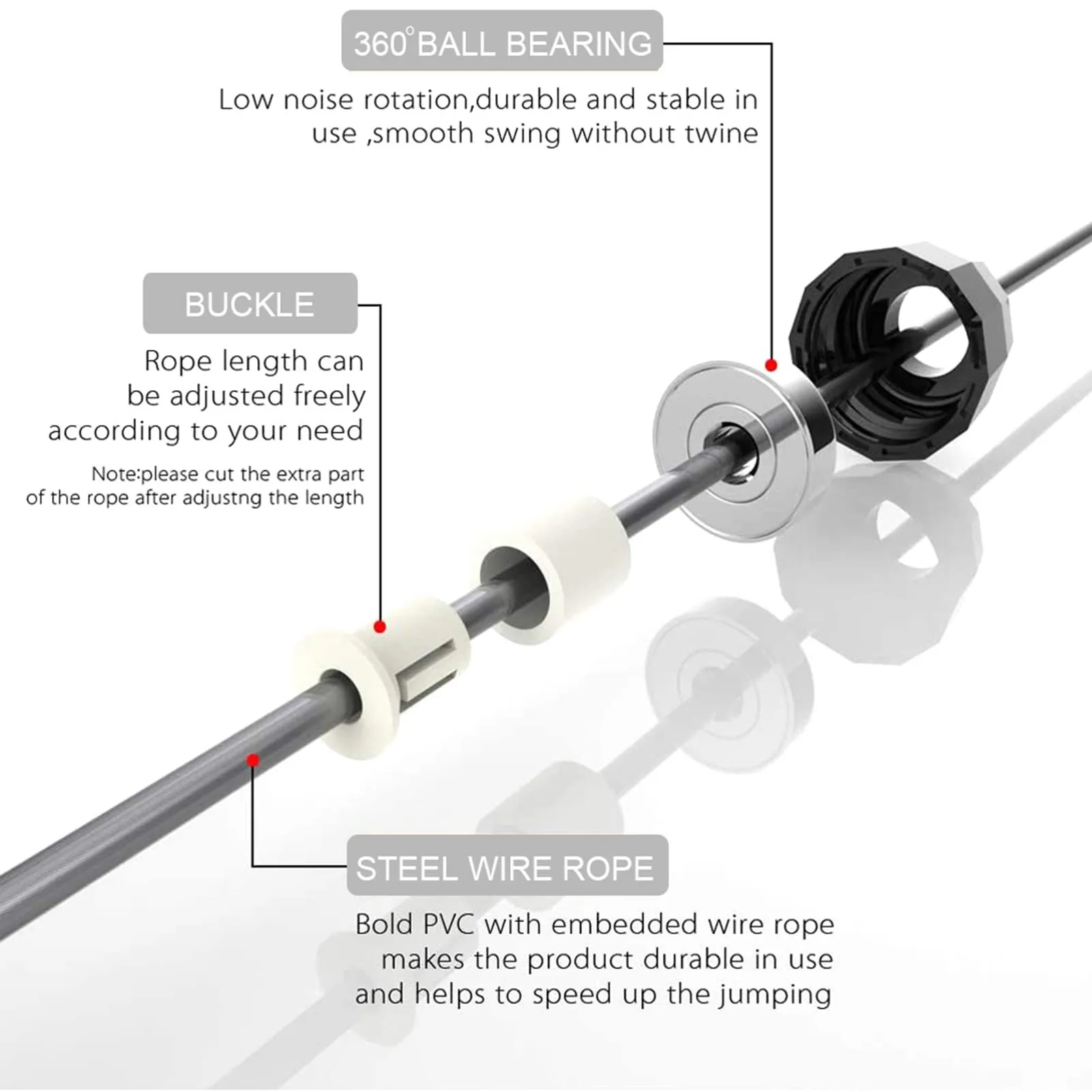 Adjustable Jump Ropes  with Ball Bearings 6
