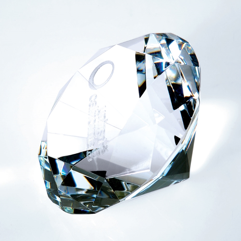 Diamond Optic Crystal Award - Medium