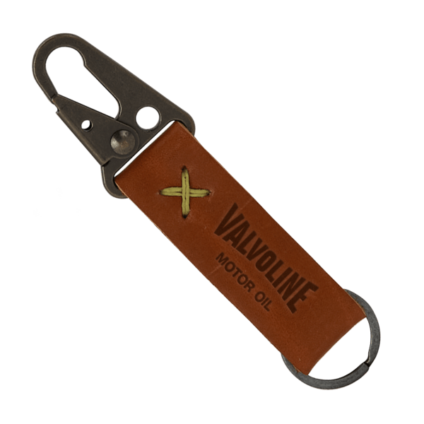 Busker Leather Keychain with Antique Nickel Carabiner 74