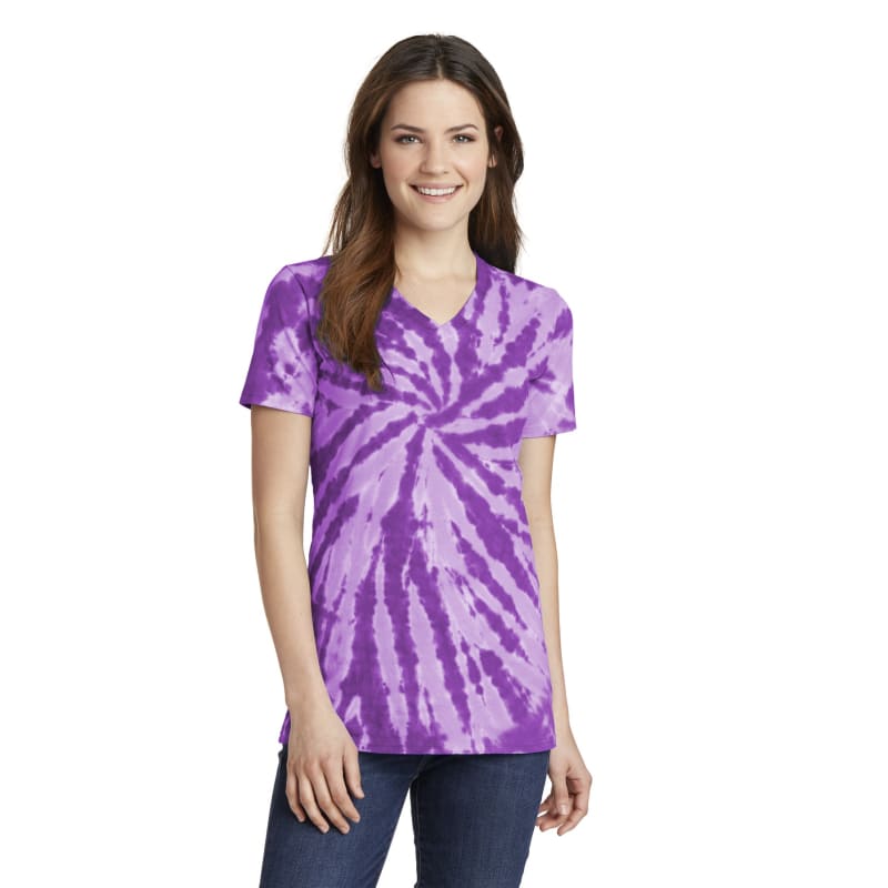 Port & Company Women's Tie-Dye V-Neck Tee. 27