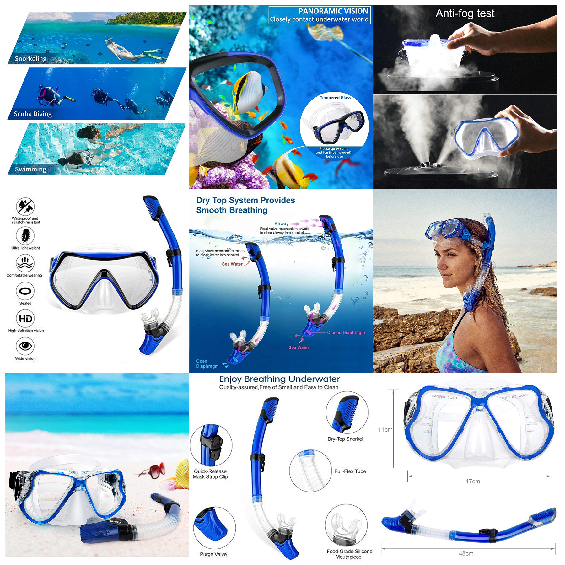 Snorkel Set for Women and Men 2
