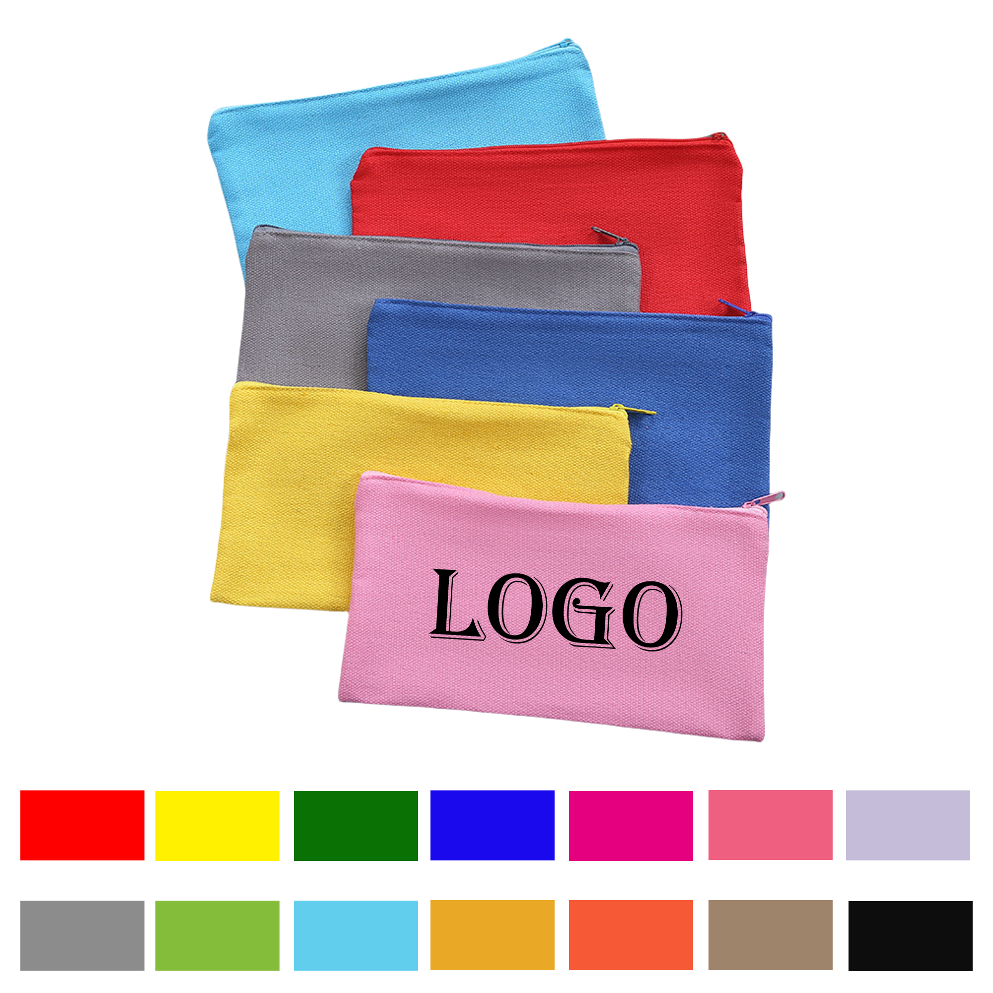 Canvas Pencil Pouch Set with Zipper MOQ50 2
