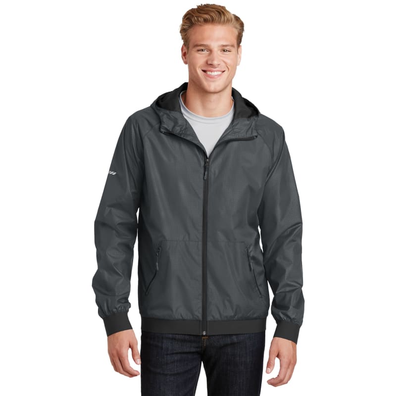 Sport-Tek Embossed Hooded Wind Jacket. 21