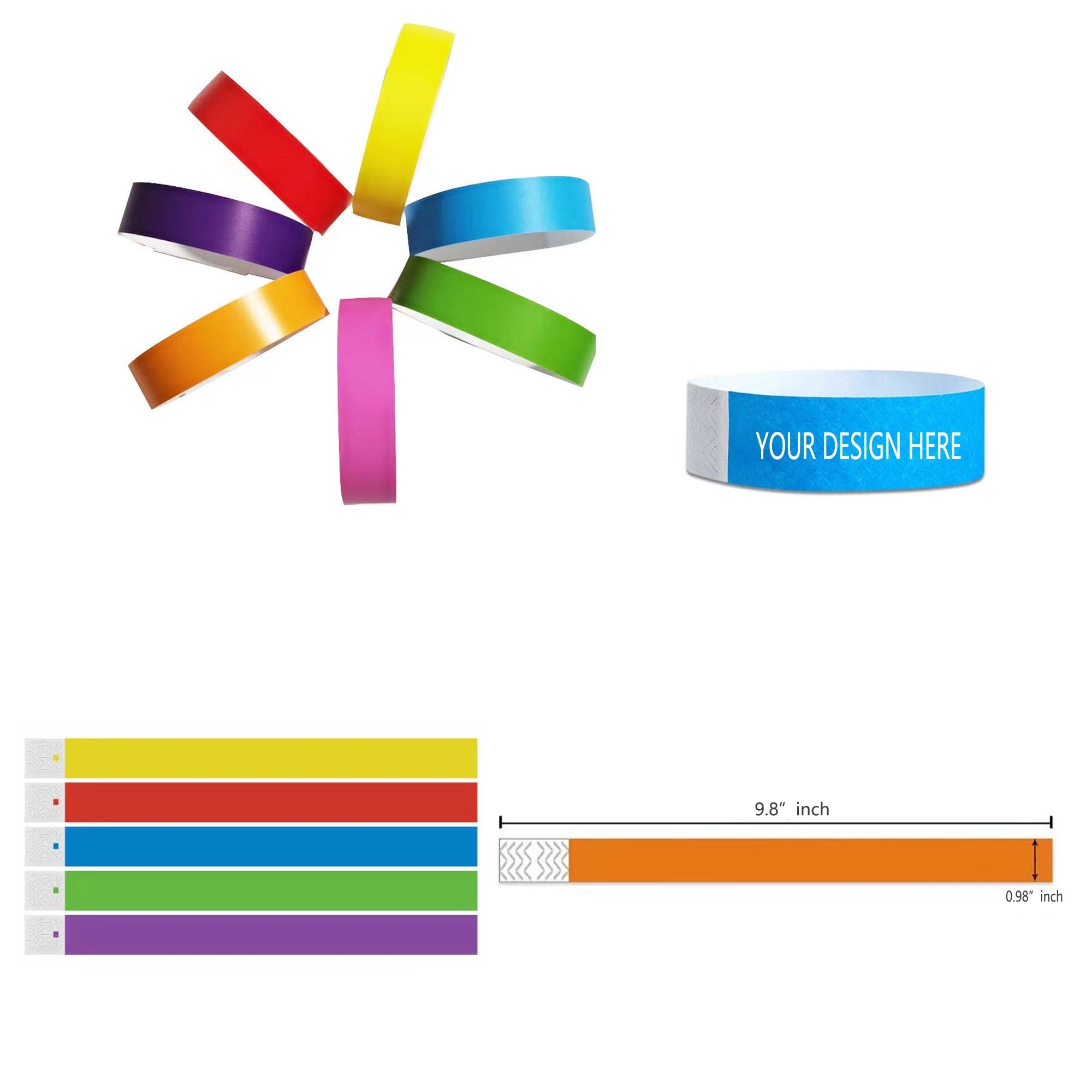 Full Color Premium Paper Wristbands  MOQ 100PCS 2