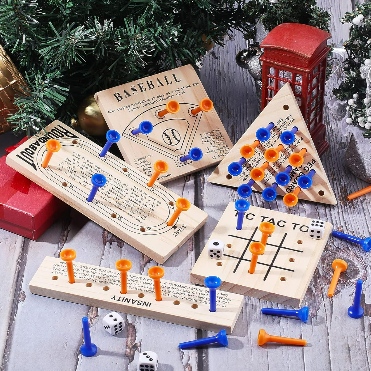Wooden Peg Game Set 5 Pack with Custom Logo Option 4