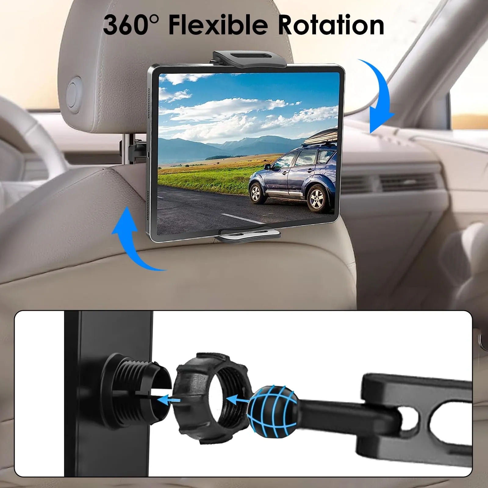 Car Headrest Tablet Holder 6