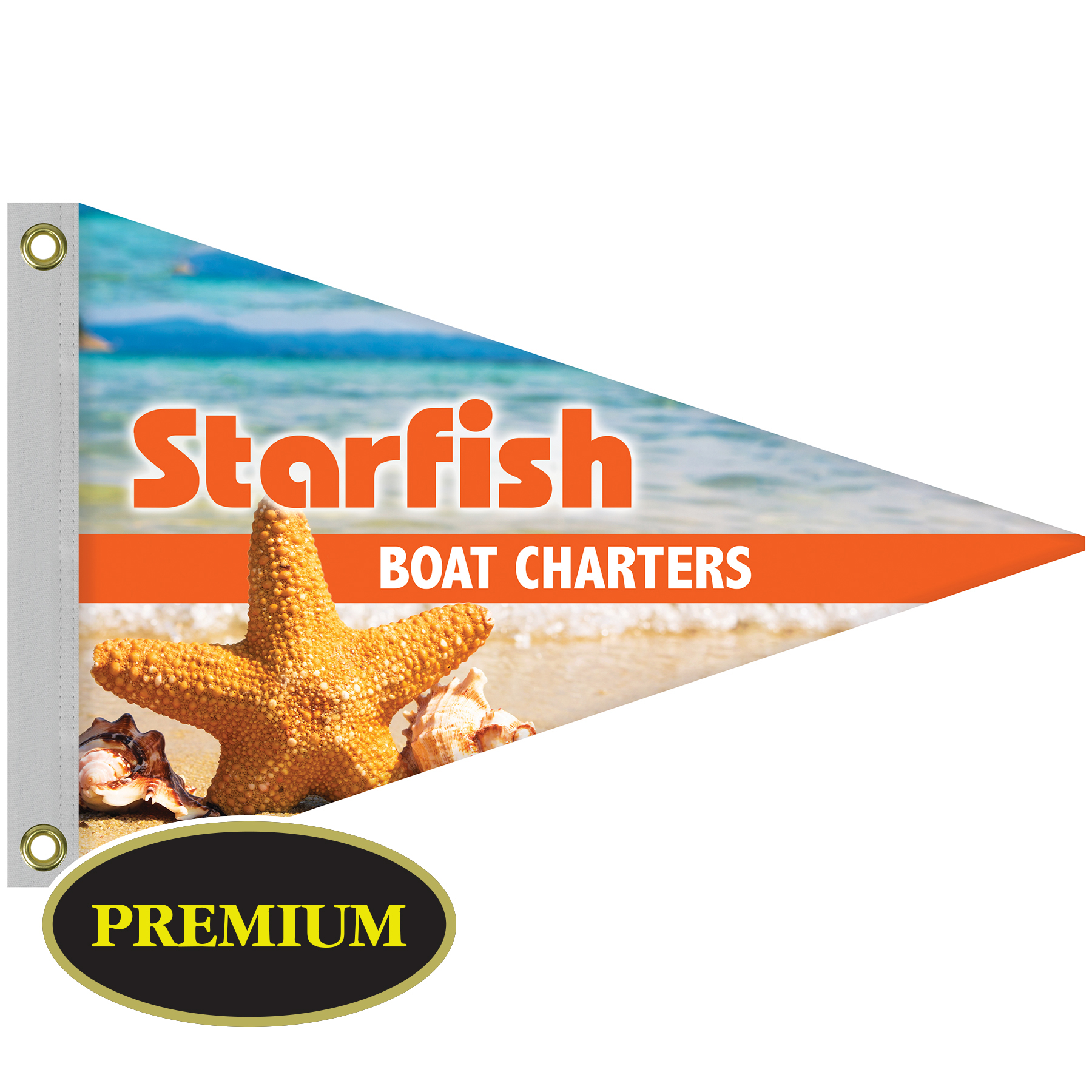 Single Reverse Knitted Polyester Pennant Boat Flag (24"x36") 13