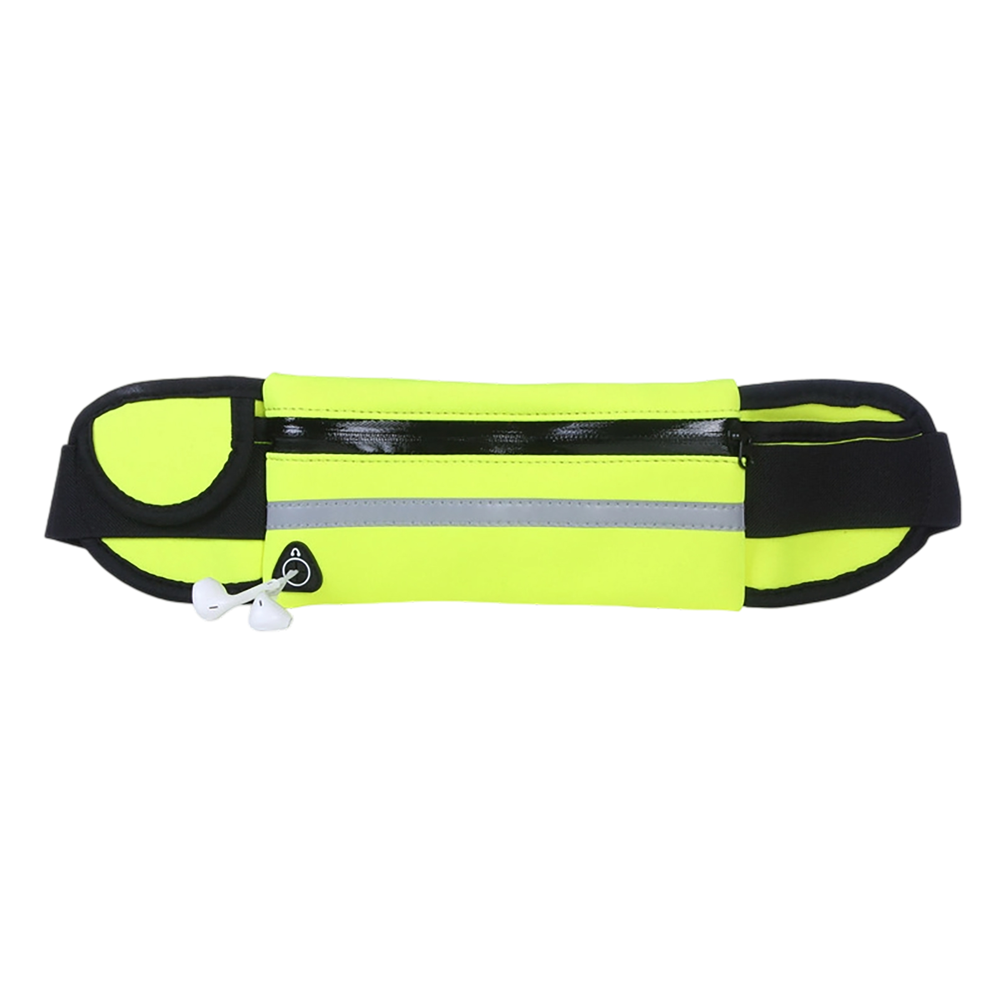 Ultra Thin Nylon Sports Fanny Pack With Reflective Strip 28" x 4" 10